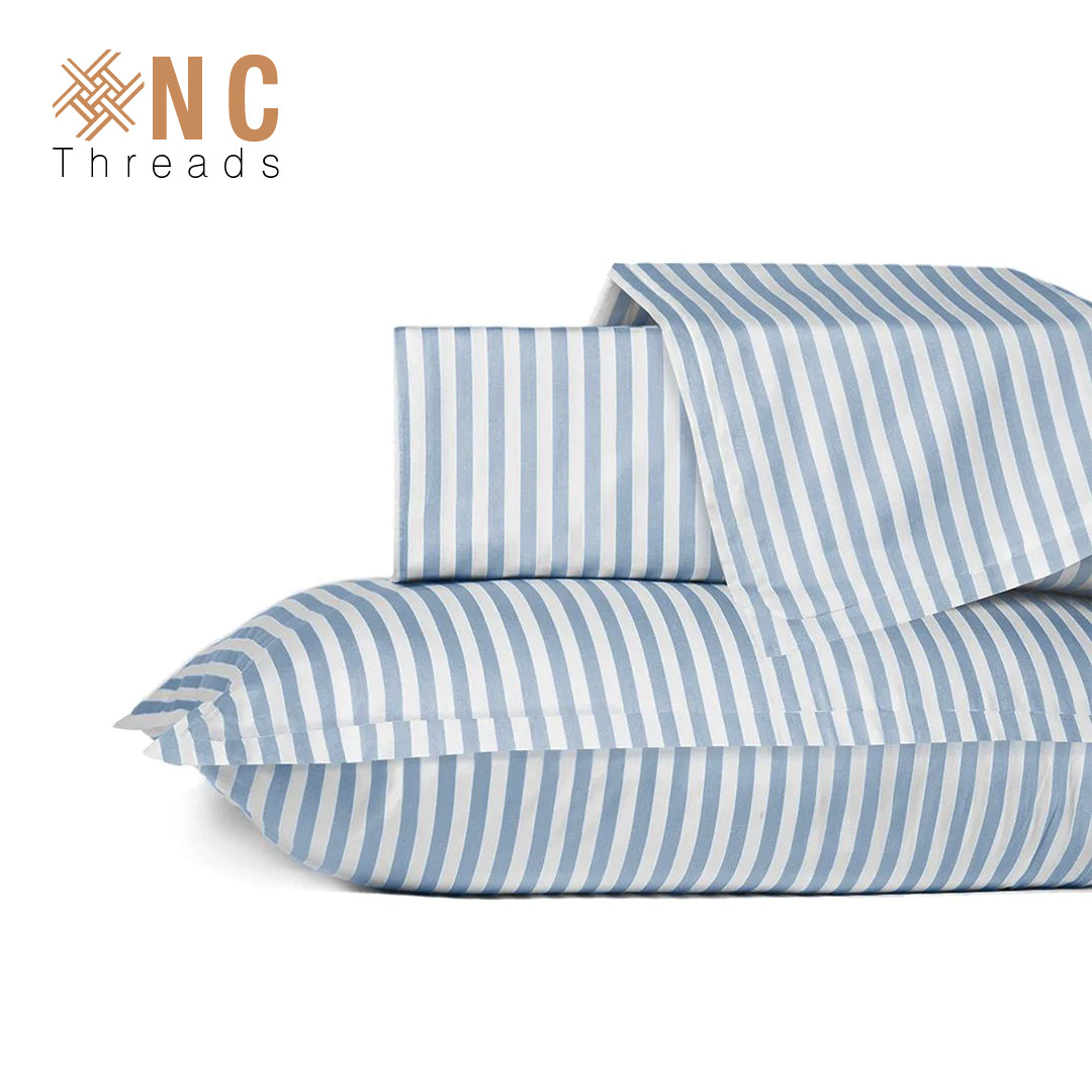 XNC Threads - NAVY BLUE LARKIN DUVET COVER AND SHAMS
