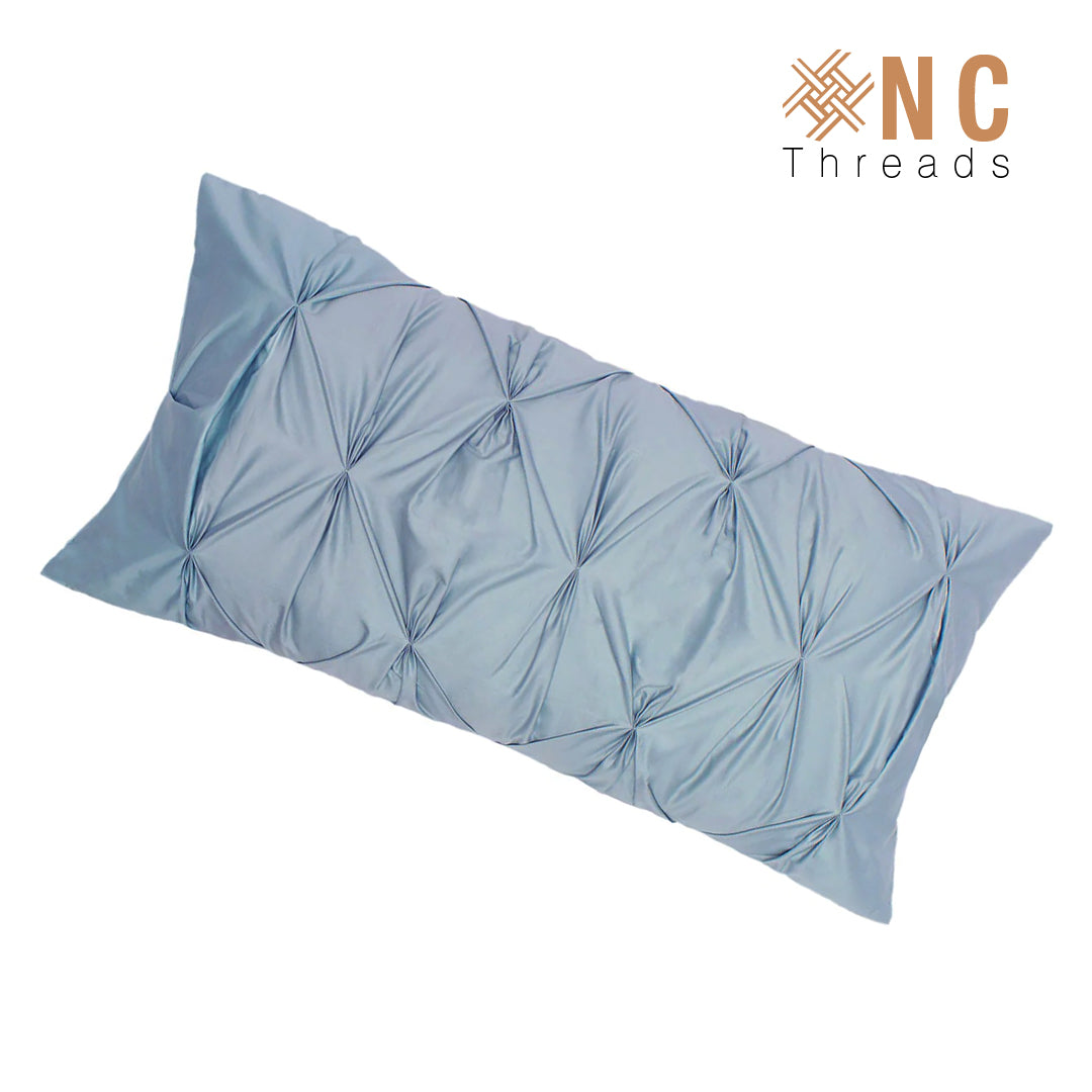 XNC Threads - FRENCH BLUE PINTUCK THROW PILLOW