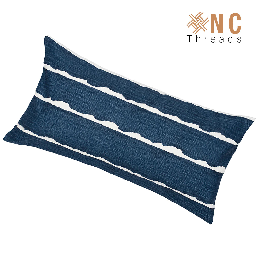XNC Threads - NAVY MODERN LINES THROW PILLOW